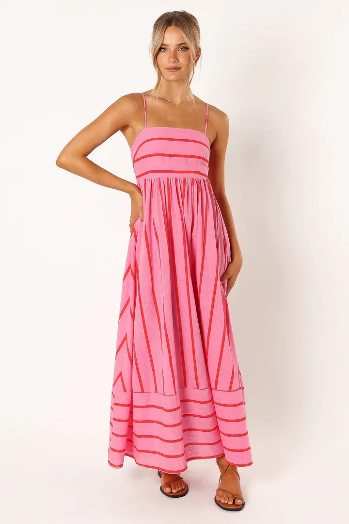Aurelia | Striped sunset dress