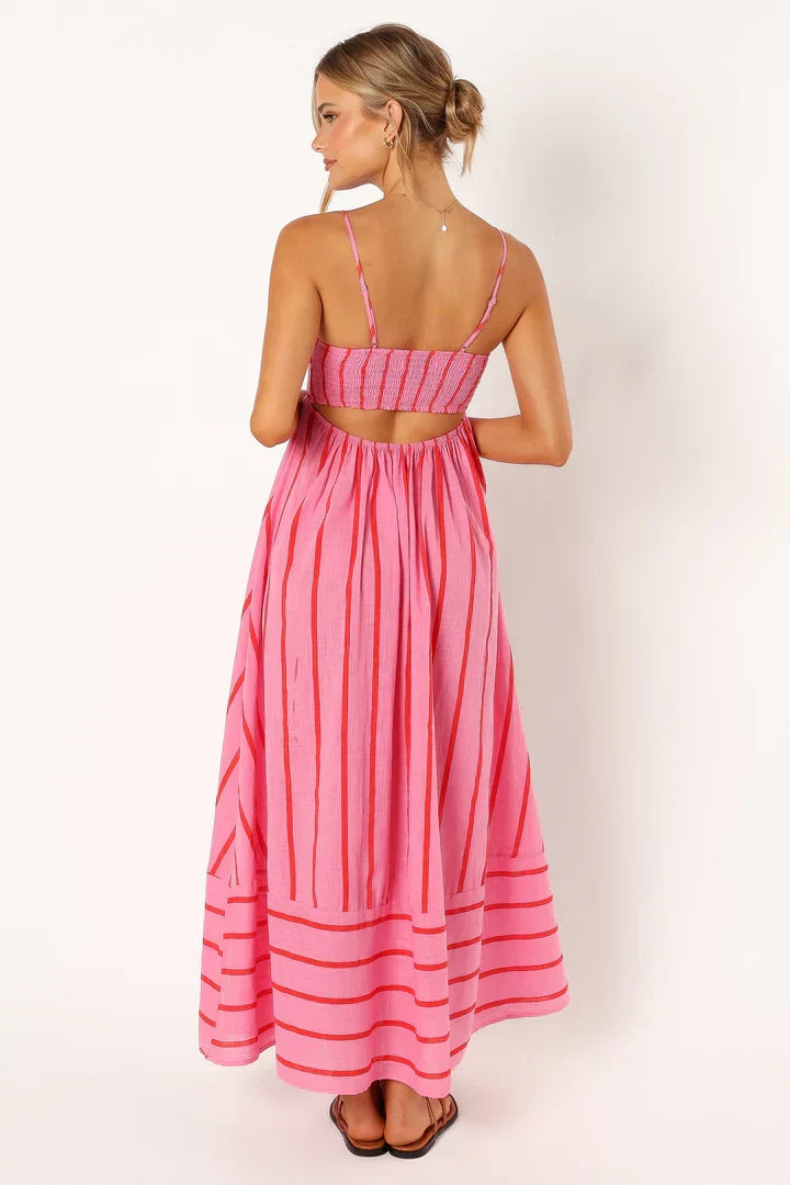 Aurelia | Striped sunset dress