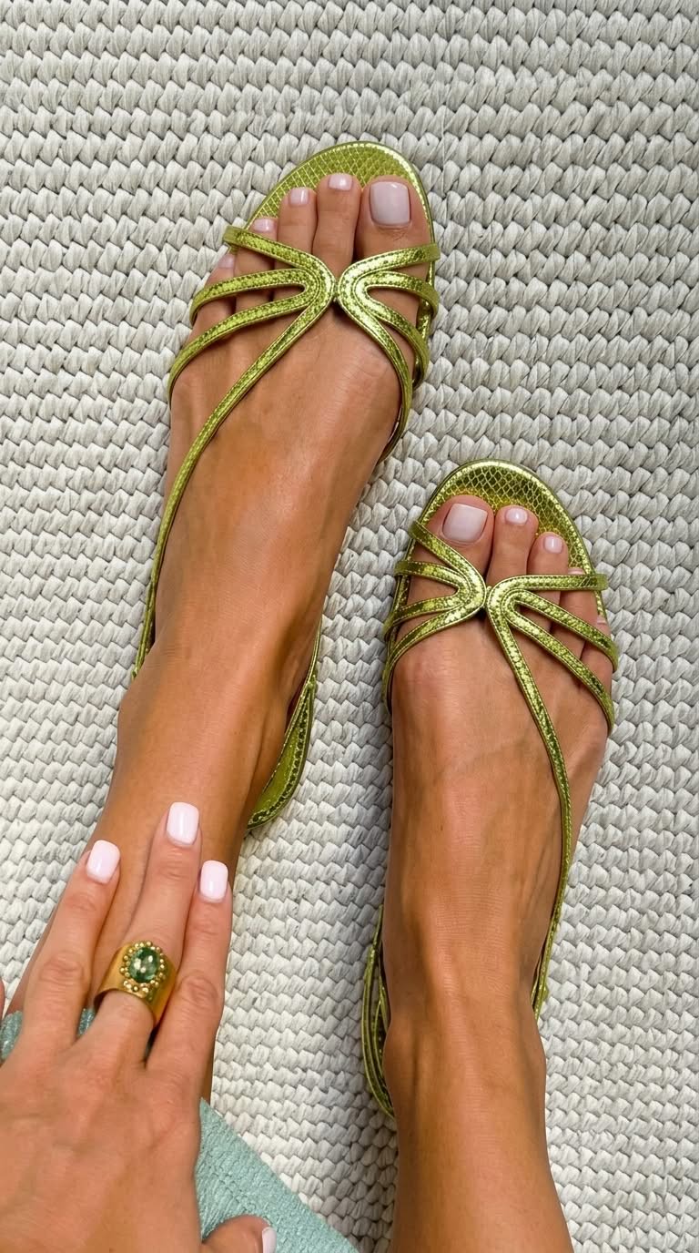 Emilia – Golden Summer Elegance Sandals
