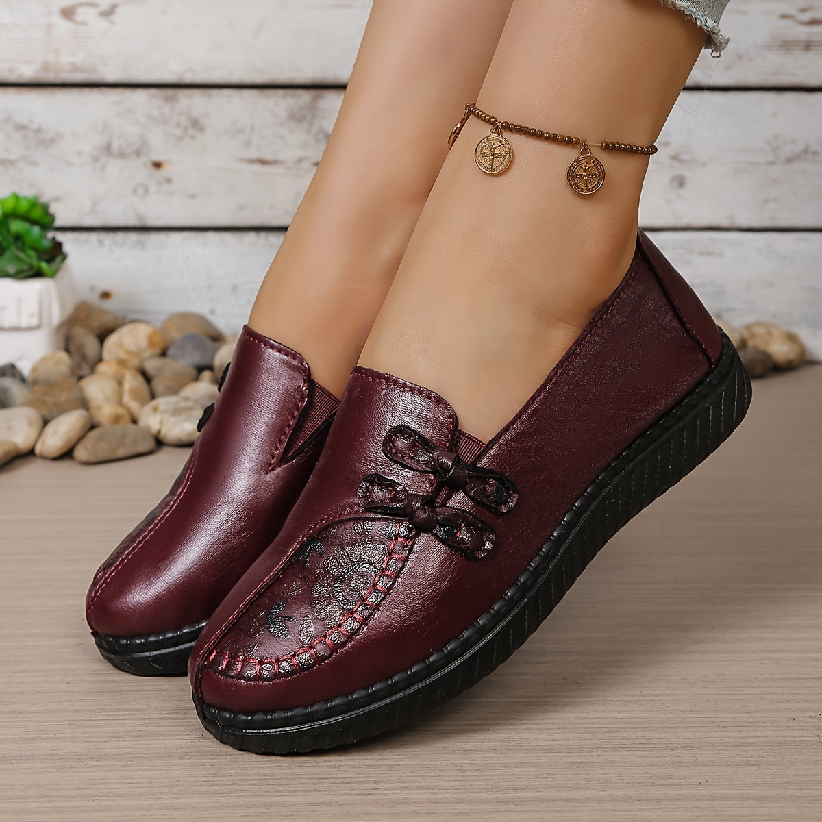 Rhoda Floral Detail Comfort Loafers