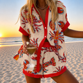 Imelda | Women's Crab & Lobster Print Two-Piece Shorts Set