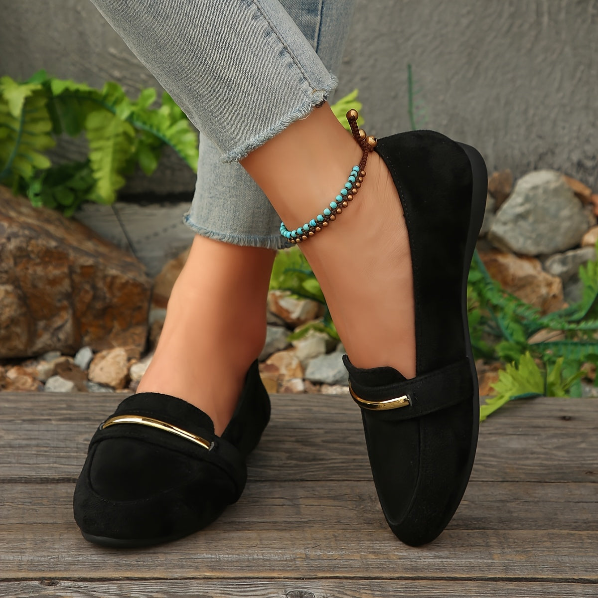 Ginny Pointed Suede-Look Loafers