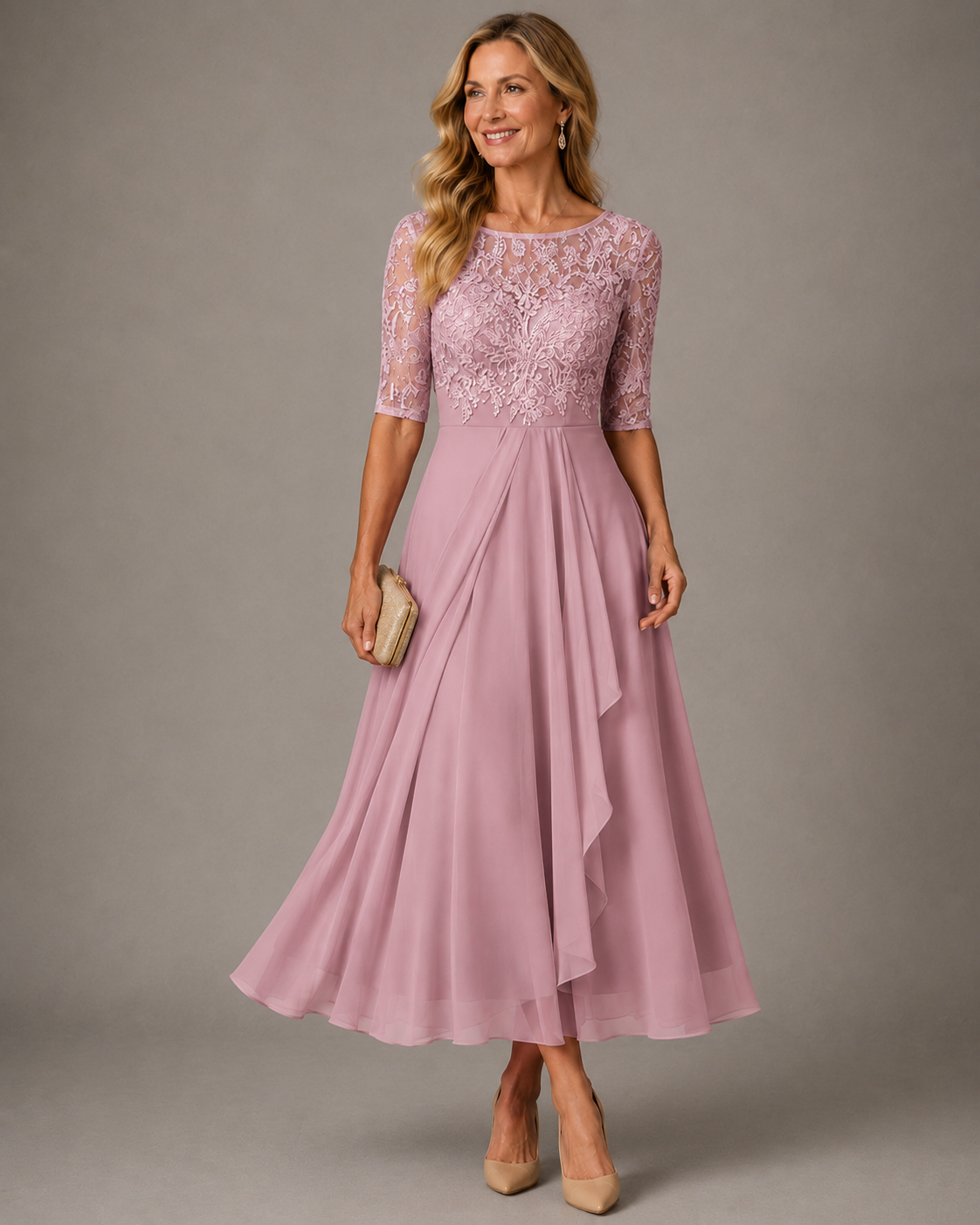 Effie™ Lace Bodice Midi Dress