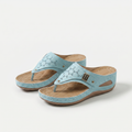 Sabina | Women's Orthopaedic Toe-Post Wedge Slides