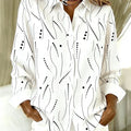 Edith | Women's Monochrome Print Long-Sleeve Shirt