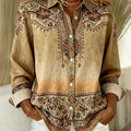 Constance | Women's Vintage Floral Button-Front Shirt