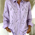 Evangeline | Women's Abstract Print Button Shirt