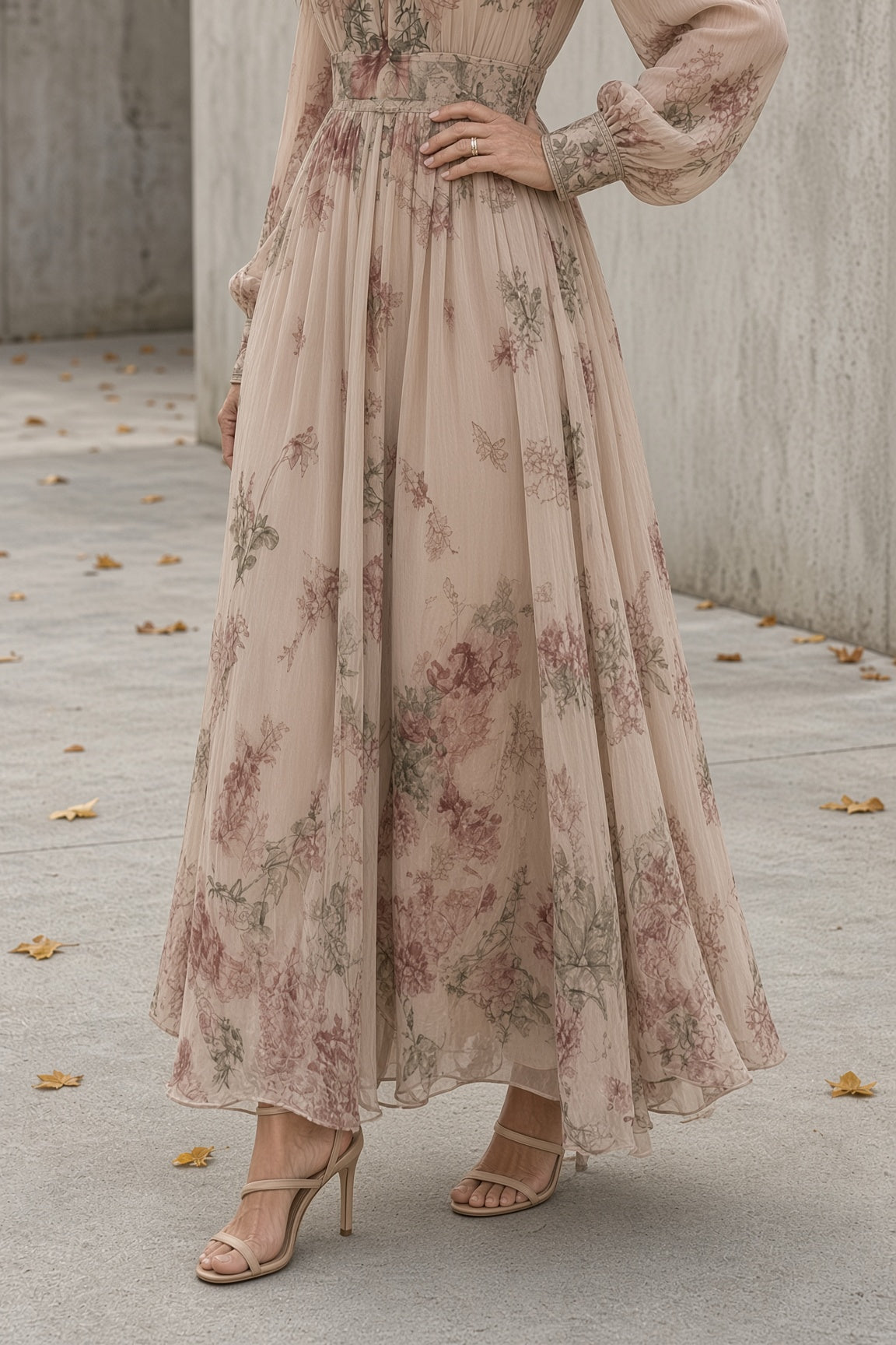 Florentine – Women's Floral Long-Sleeve Maxi Dress