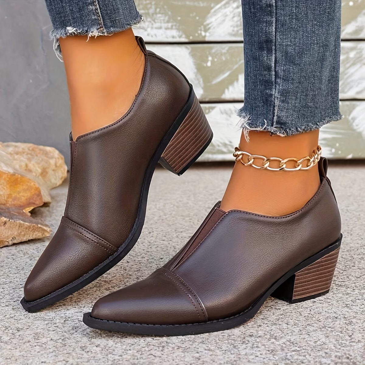 Caterina – Women's Orthopaedic Slip-On Block Heel Shoes