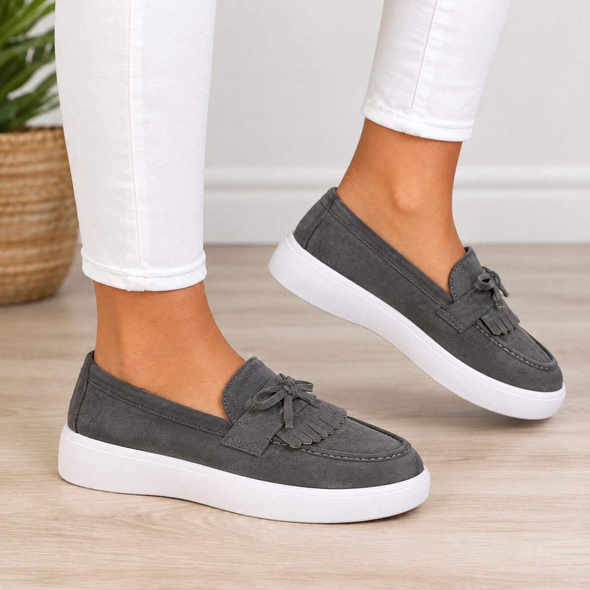 Hazel Orthopedic Comfort Loafers - Gray