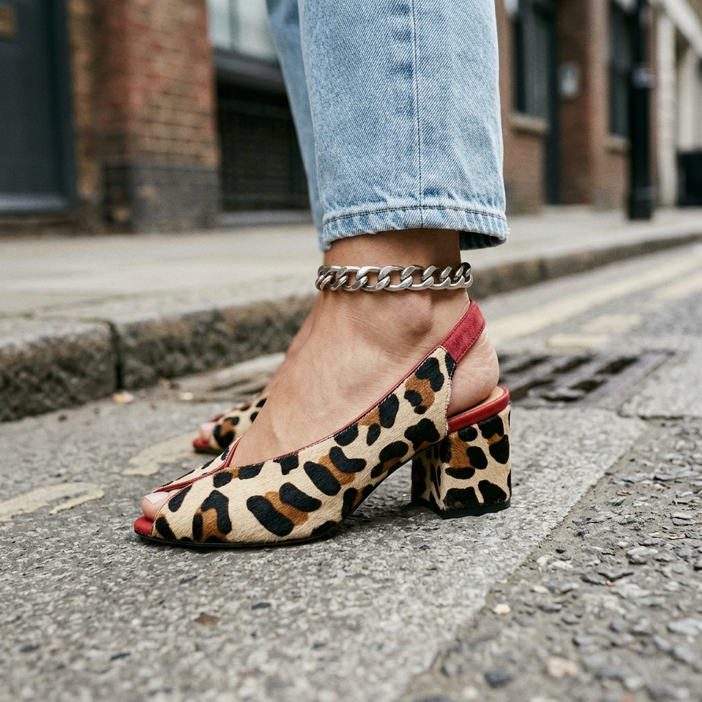 Letizia | Women's Leopard Print Slingbacks