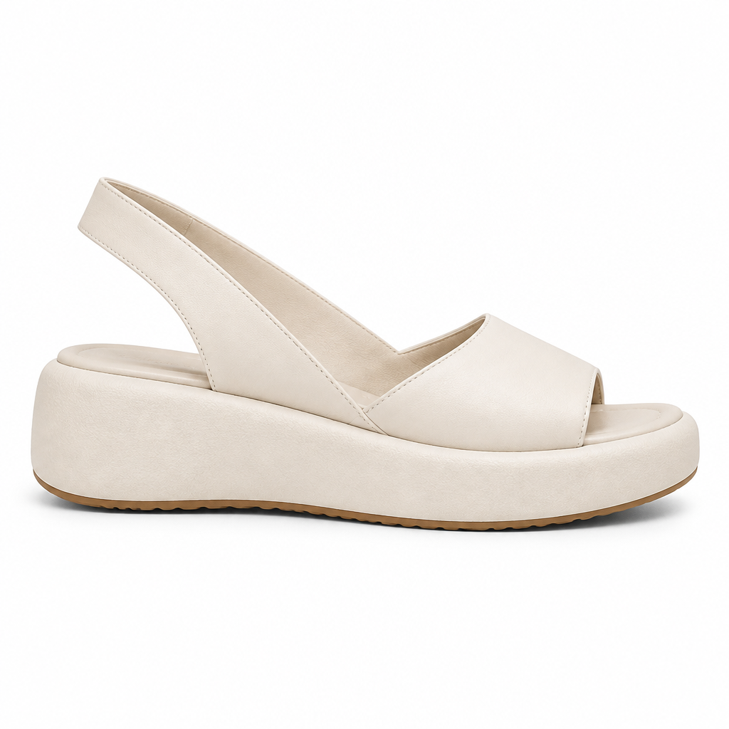 Olivia platform sandal in White