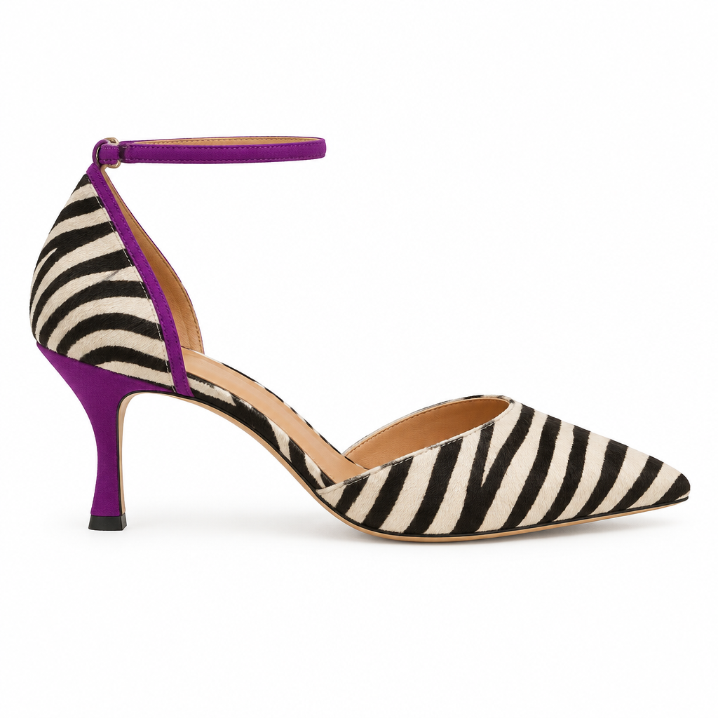 Virelle zebra heel in Lilac