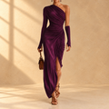 Tatiana | Women's One-Shoulder Ruched Maxi Dress