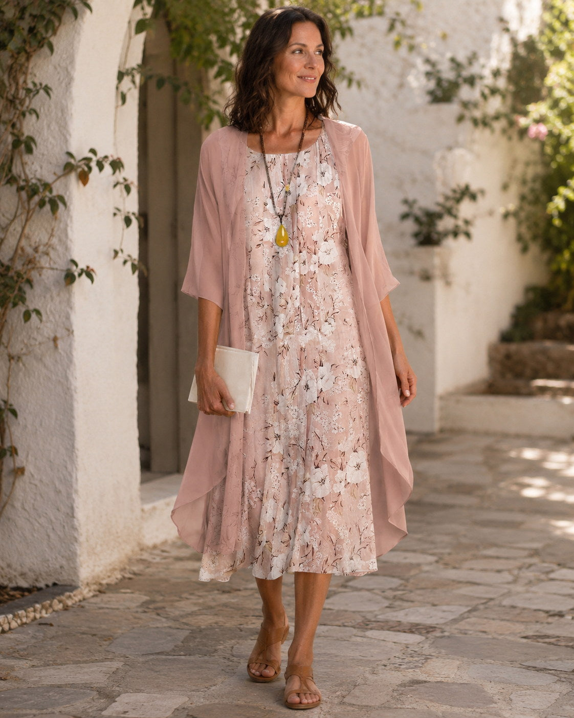 Malwina | Flowing Layered Midi Dress