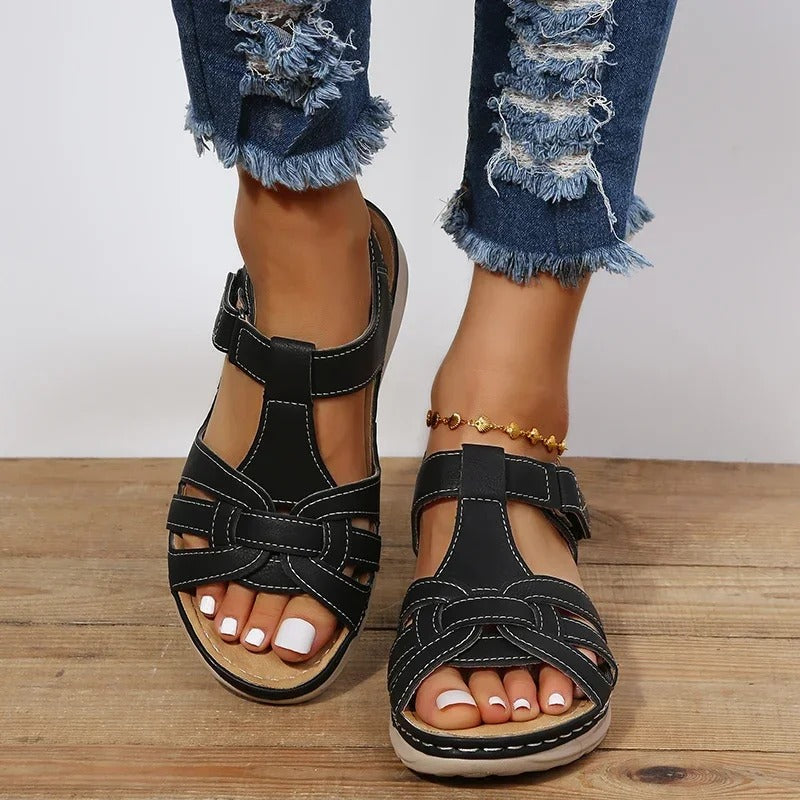 Elinor – Orthopaedic T-Bar Wedge Sandals