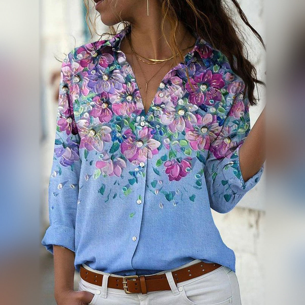 Melisande in Purple Ombre Floral