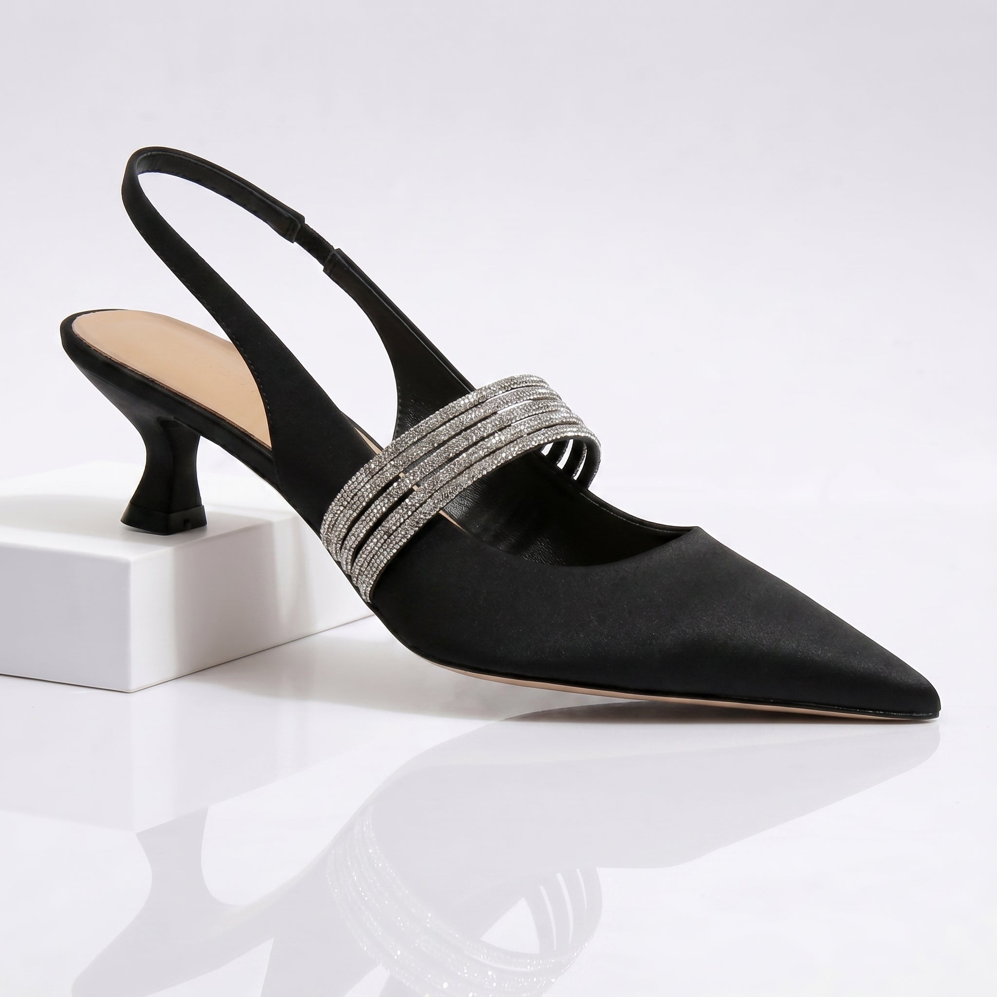 Ginevra | Kitten Heel with Crystals
