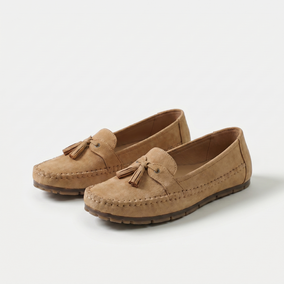 Meredith – Caramel Orthopaedic Tassel Moccasin Loafers