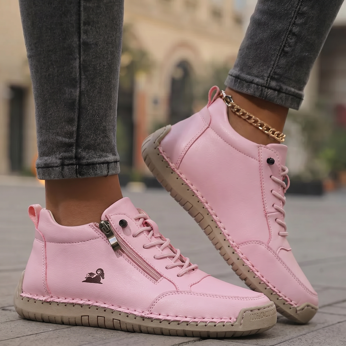 Marian – Orthopaedic Side-Zip Stitched Sneakers