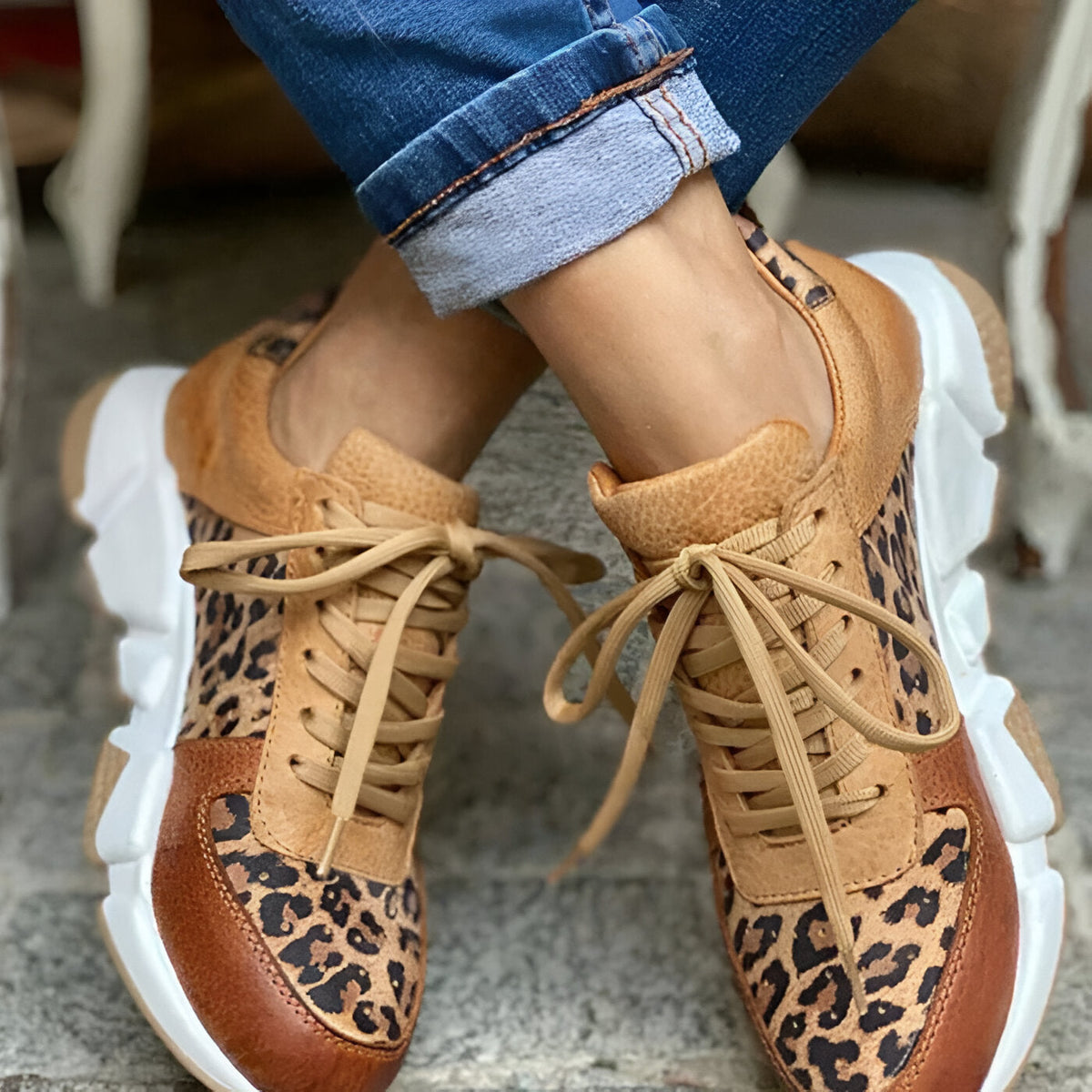 Patricia™ | Stylish sneakers in leopard print