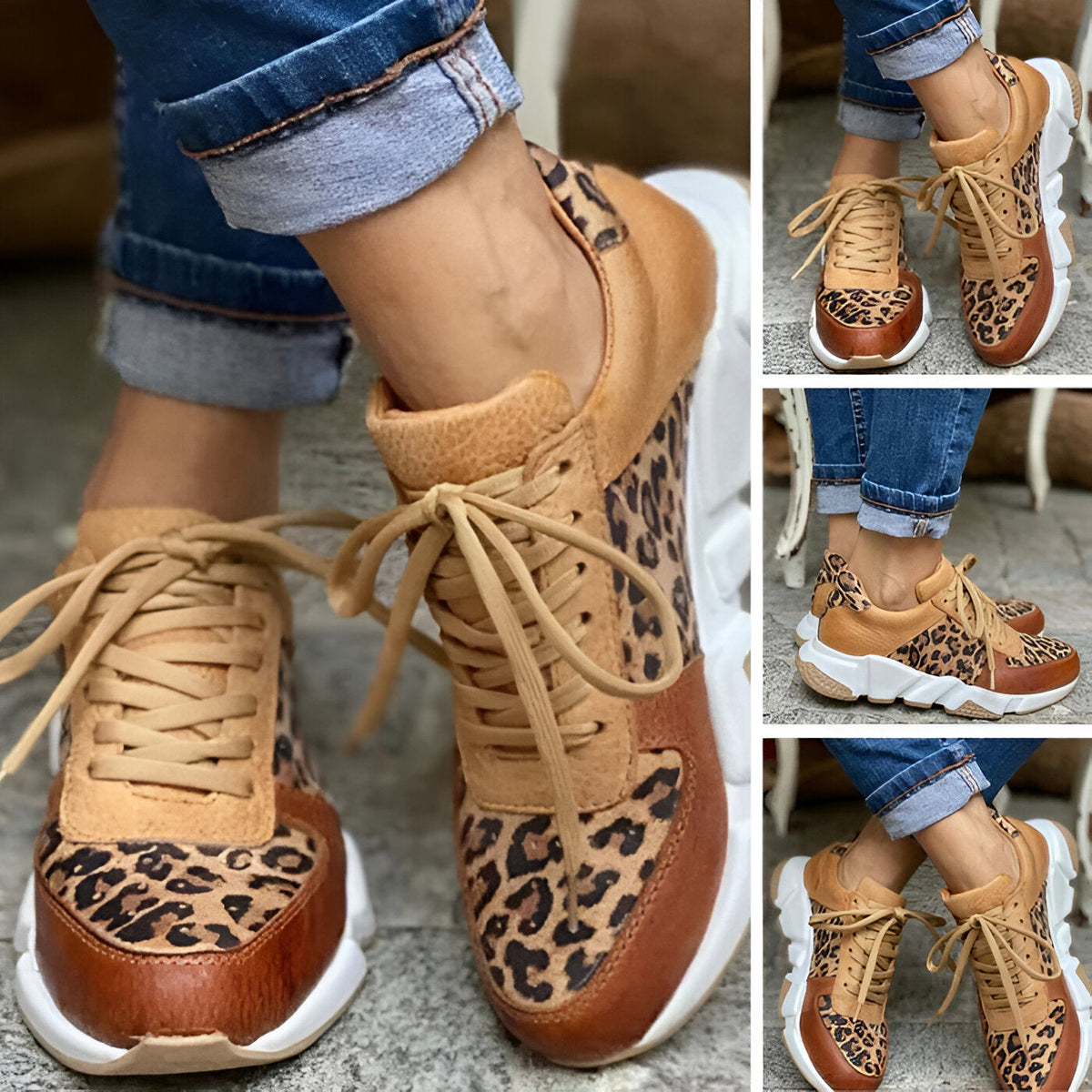 Patricia™ | Stylish sneakers in leopard print