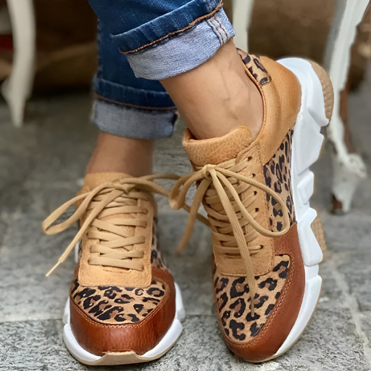 Patricia™ | Stylish sneakers in leopard print