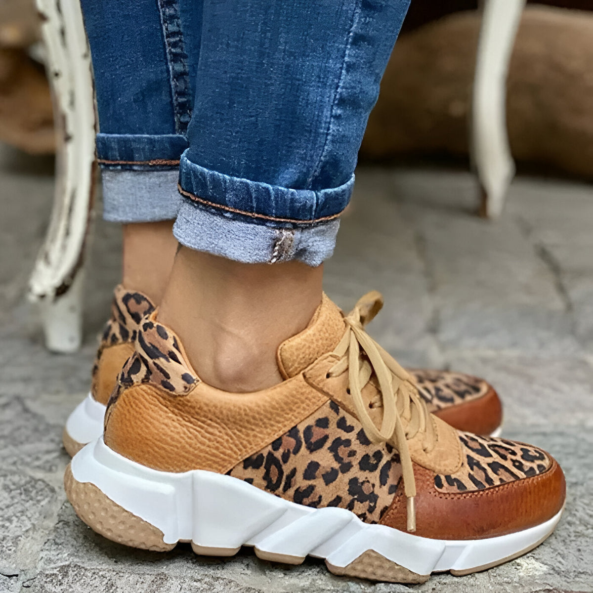 Patricia™ | Stylish sneakers in leopard print