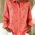 Lorraine | Women's Wave Print Button-Front Shirt