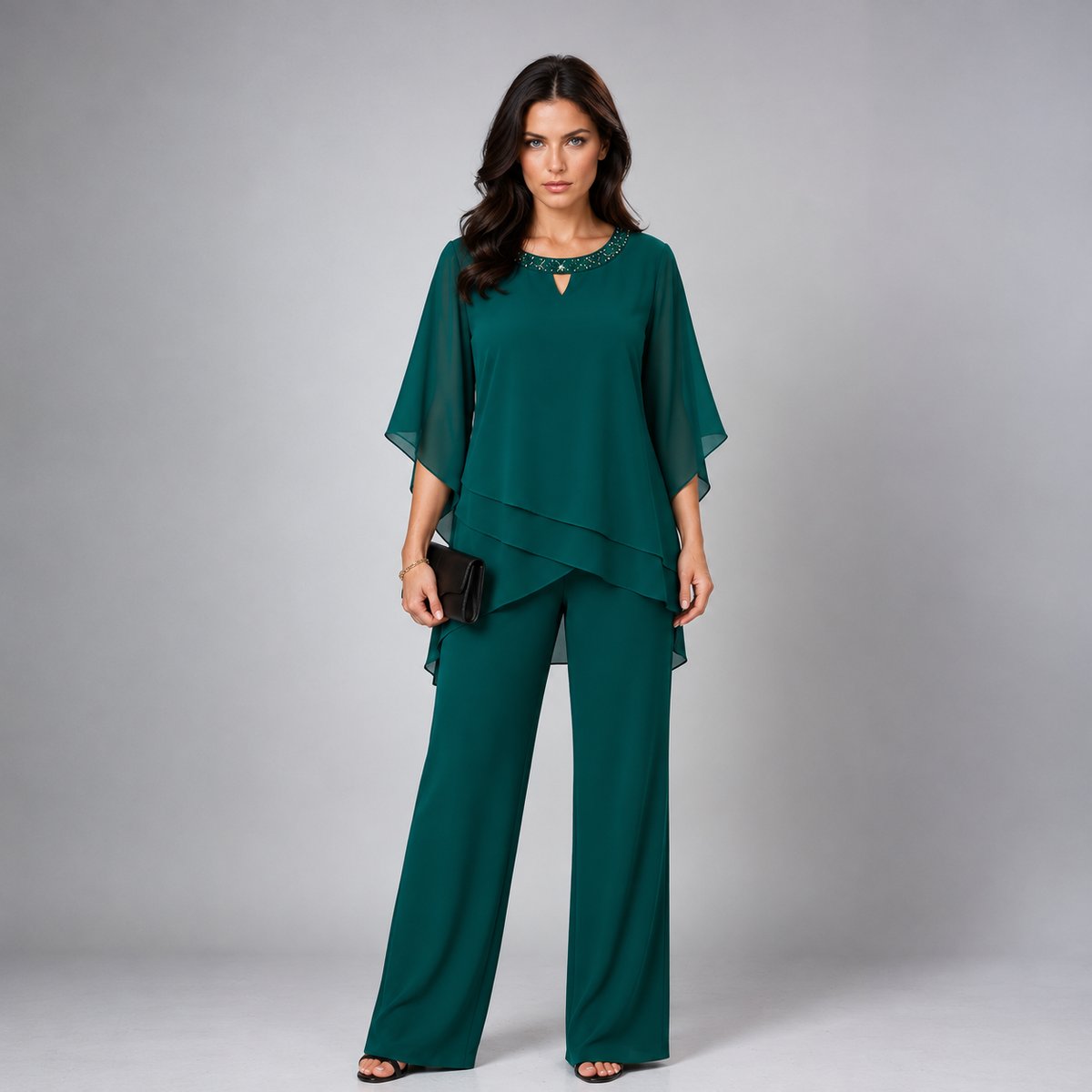 Ariadne two-piece set in Emerald Green
