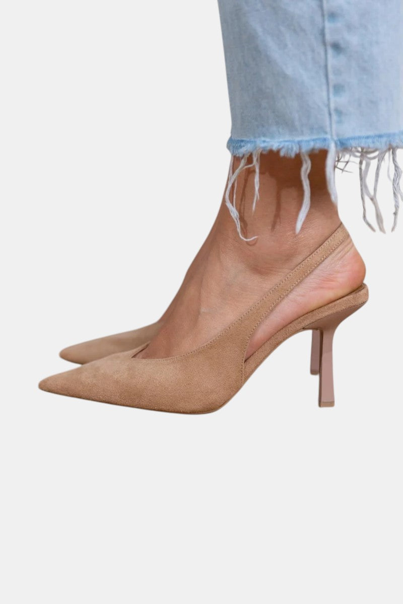 Giselle | Suede Slingback Heels