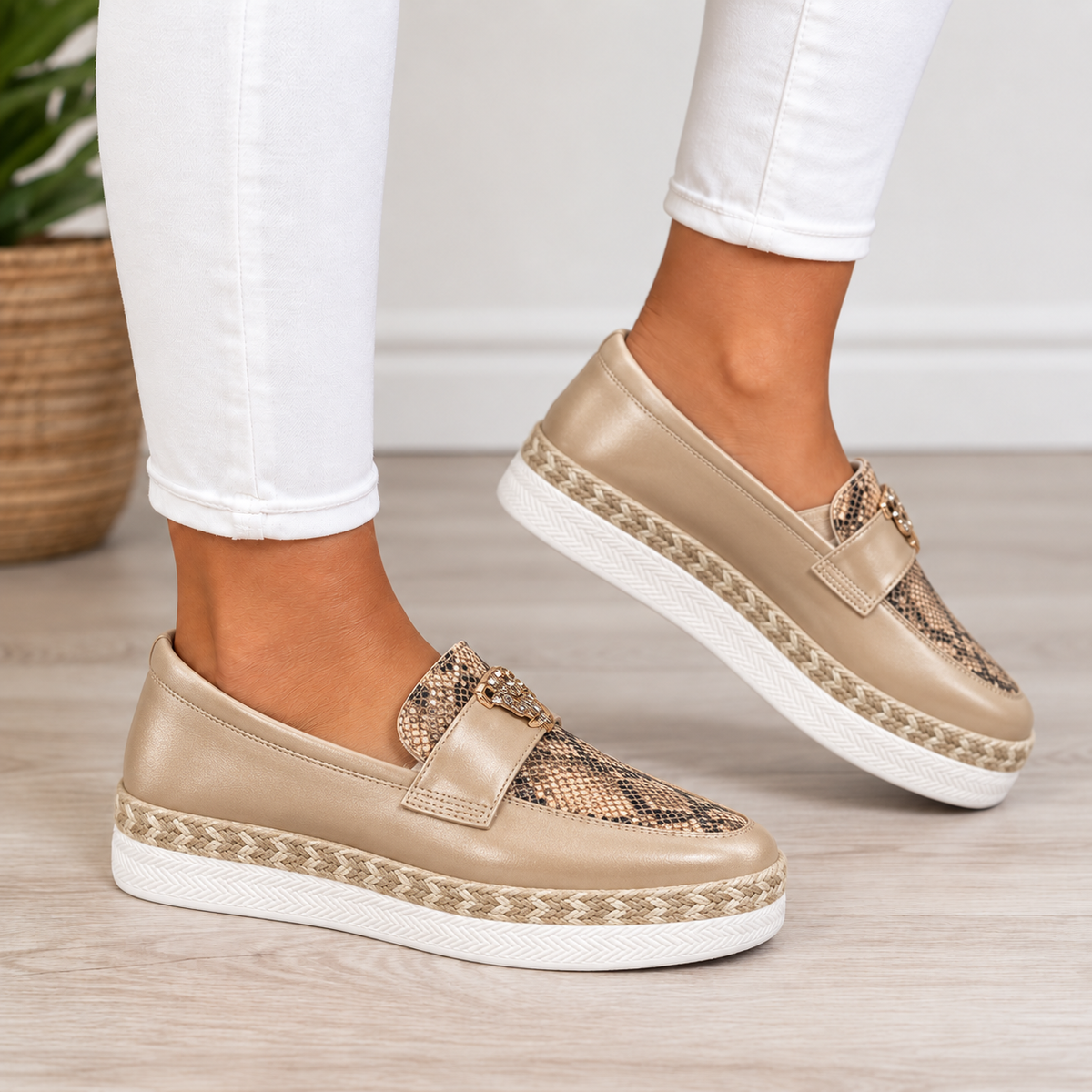Sylvie™ | Orthopedic Comfort Wedges - Snake Print