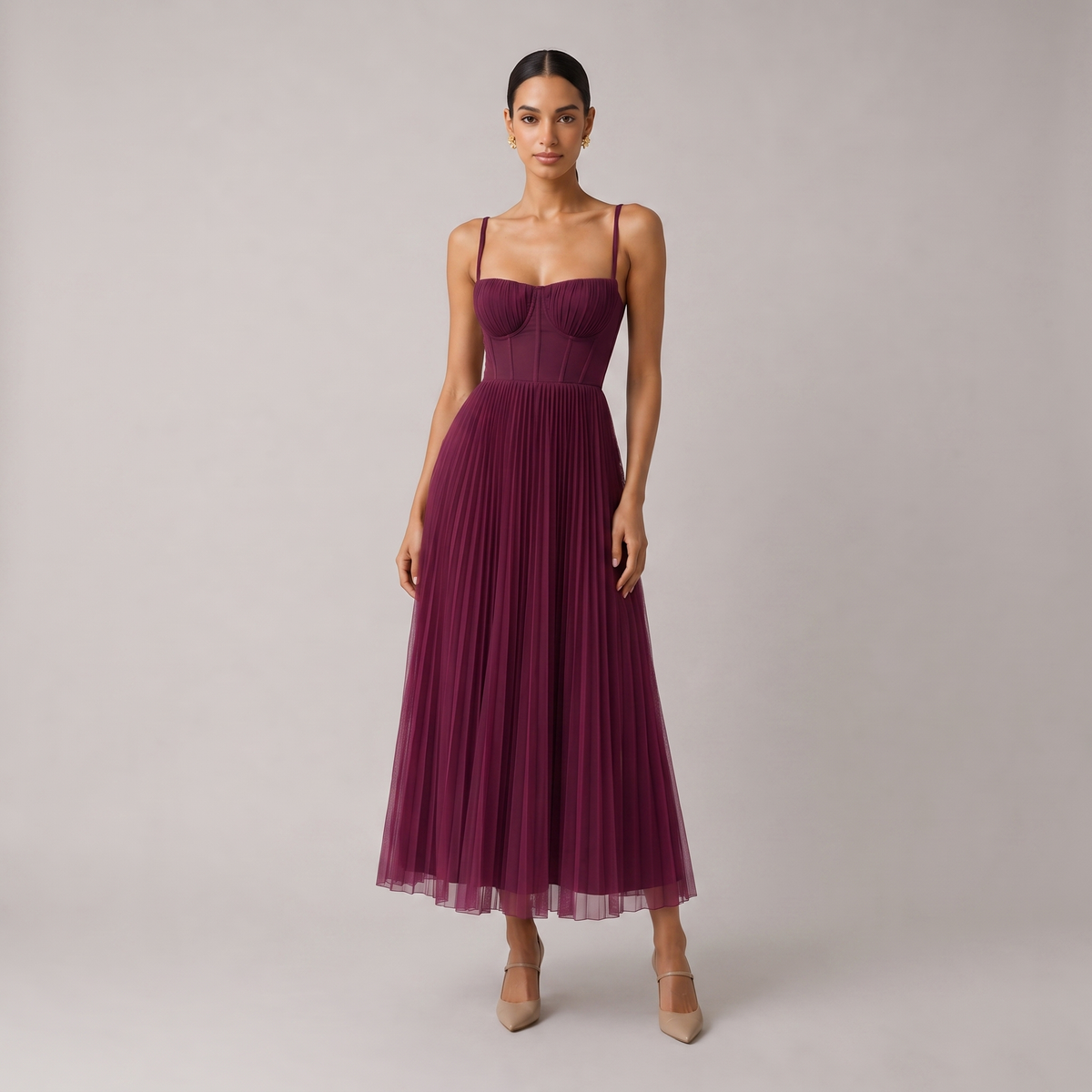 Seraphine | Sculpted Corset Midi Dress
