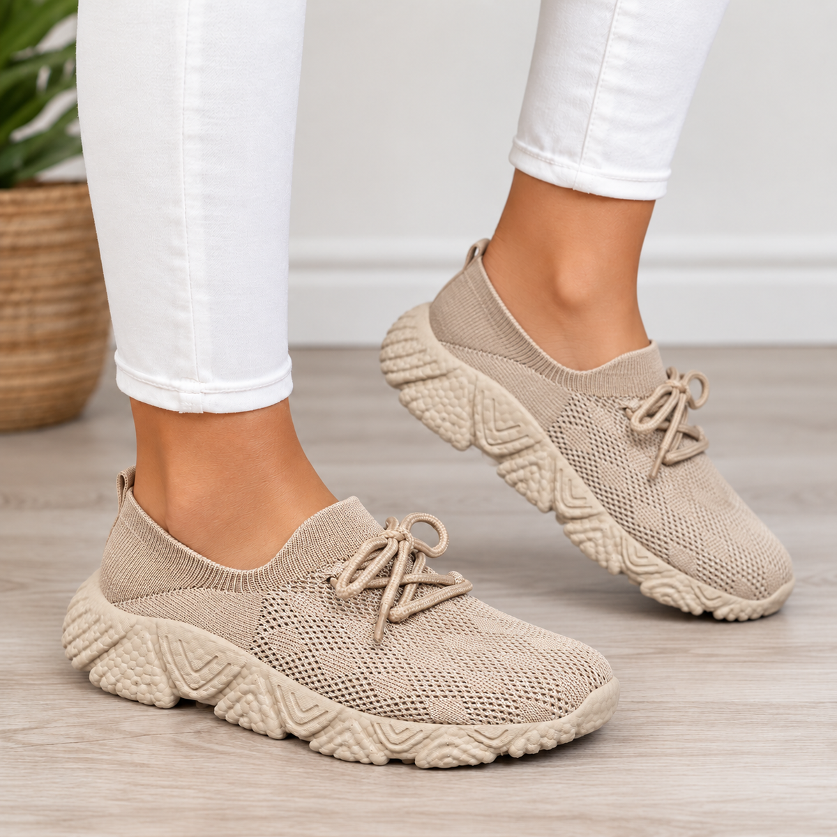 Tessa Orthopedic Comfort Sneakers - Brown