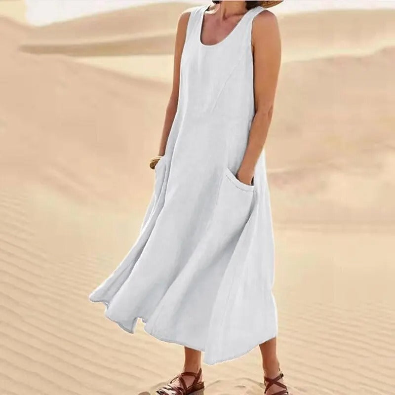 Lillian | Linen dress with pockets