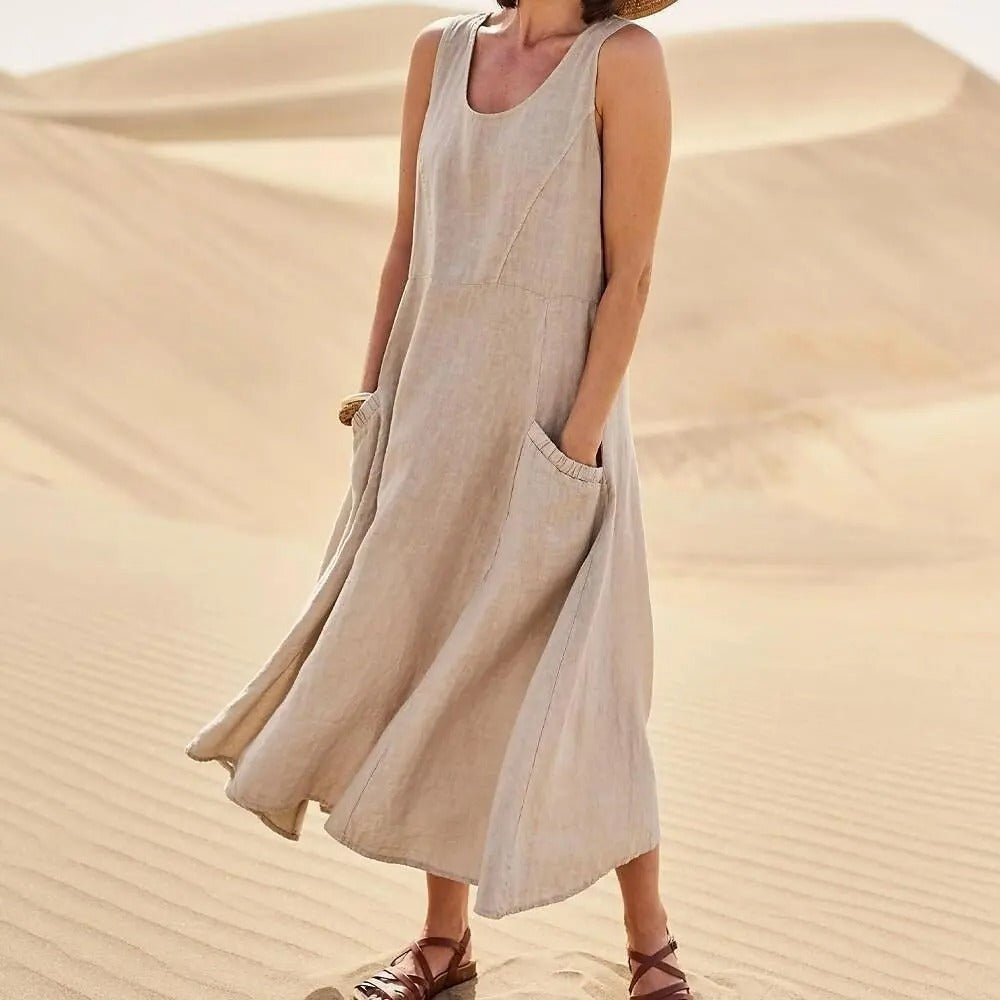 Lillian | Linen dress with pockets