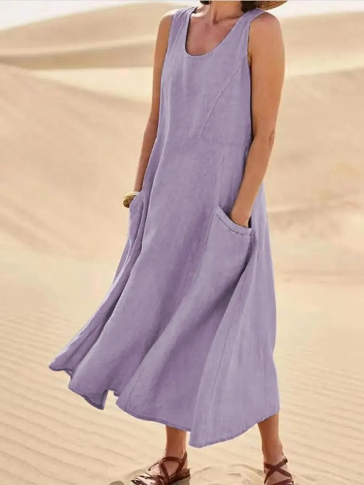 Lillian | Linen dress with pockets