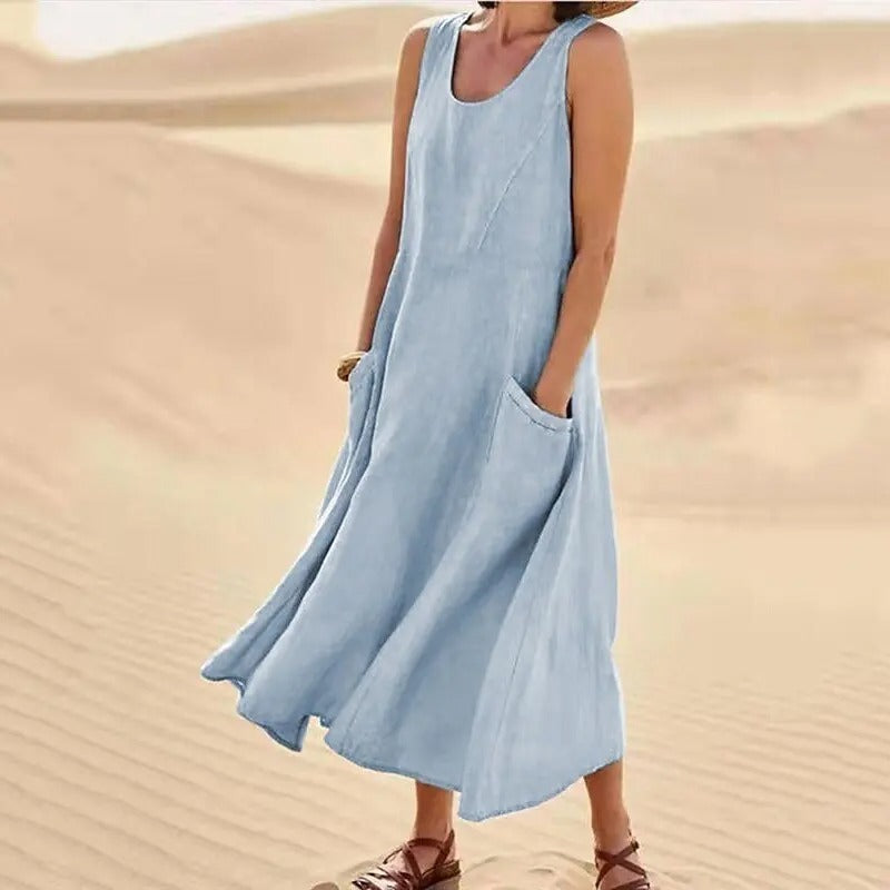 Lillian | Linen dress with pockets