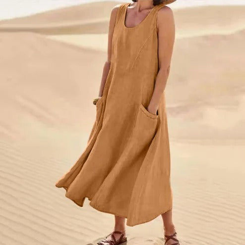 Lillian | Linen dress with pockets