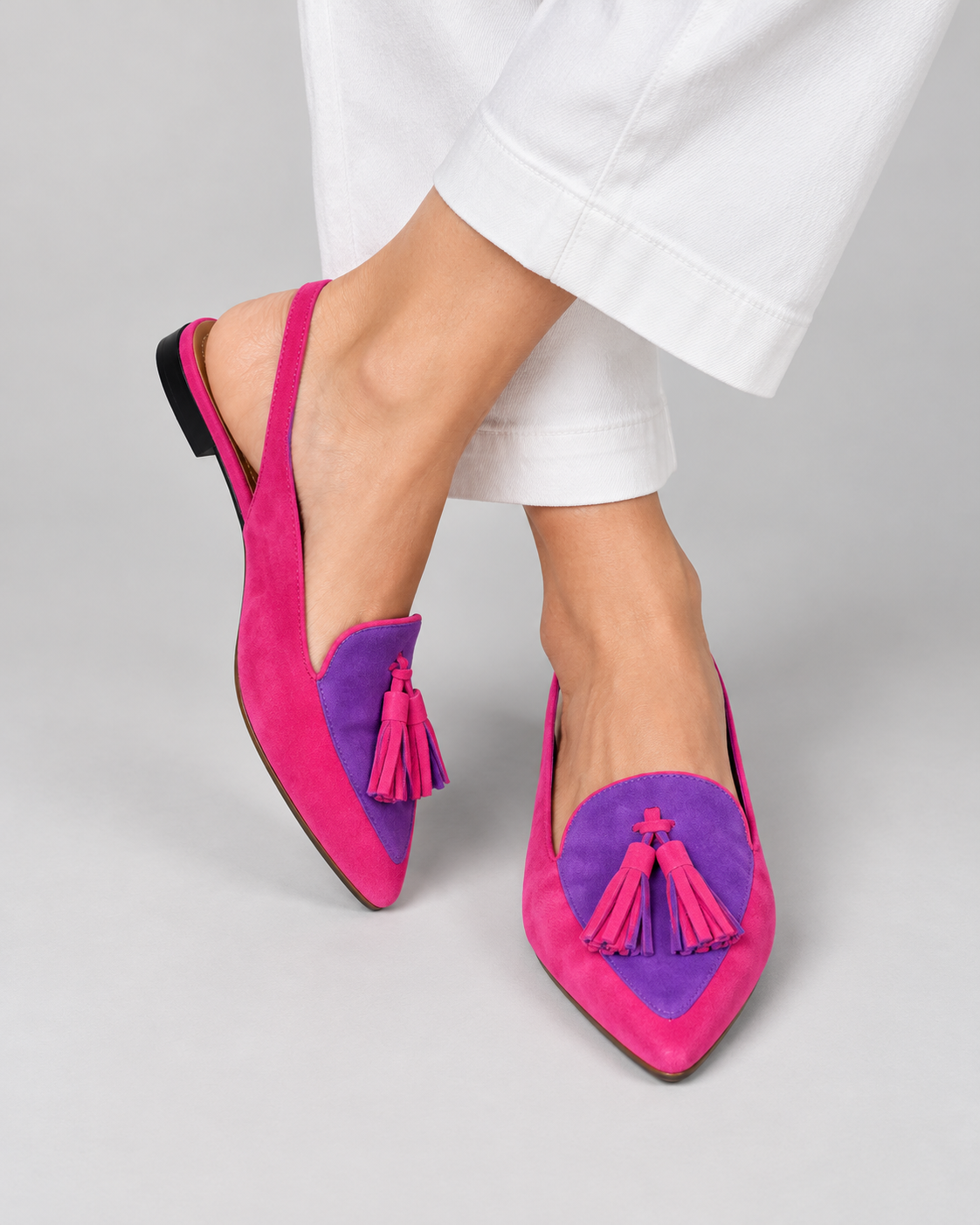 Slingback Elena — Fuchsia and Purple