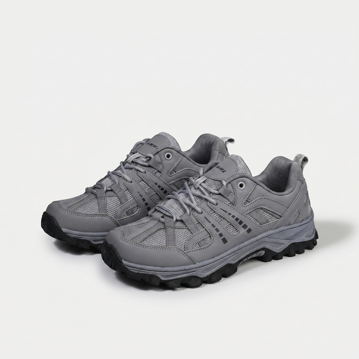 Sally – Grey Orthopaedic Lace-Up Hiking Shoes