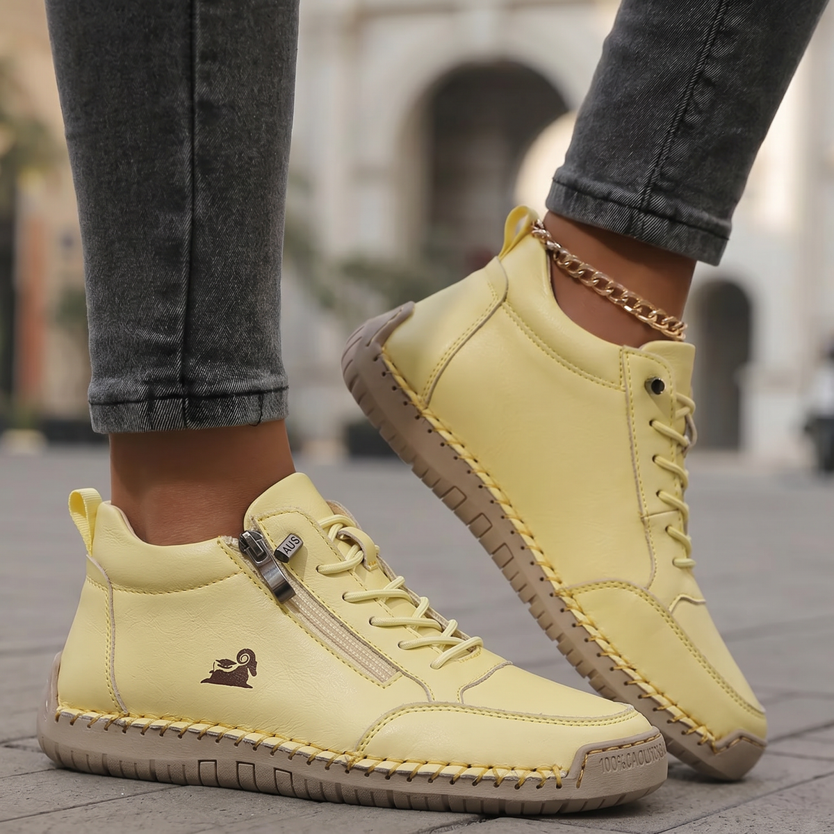 Marian – Orthopaedic Side-Zip Stitched Sneakers